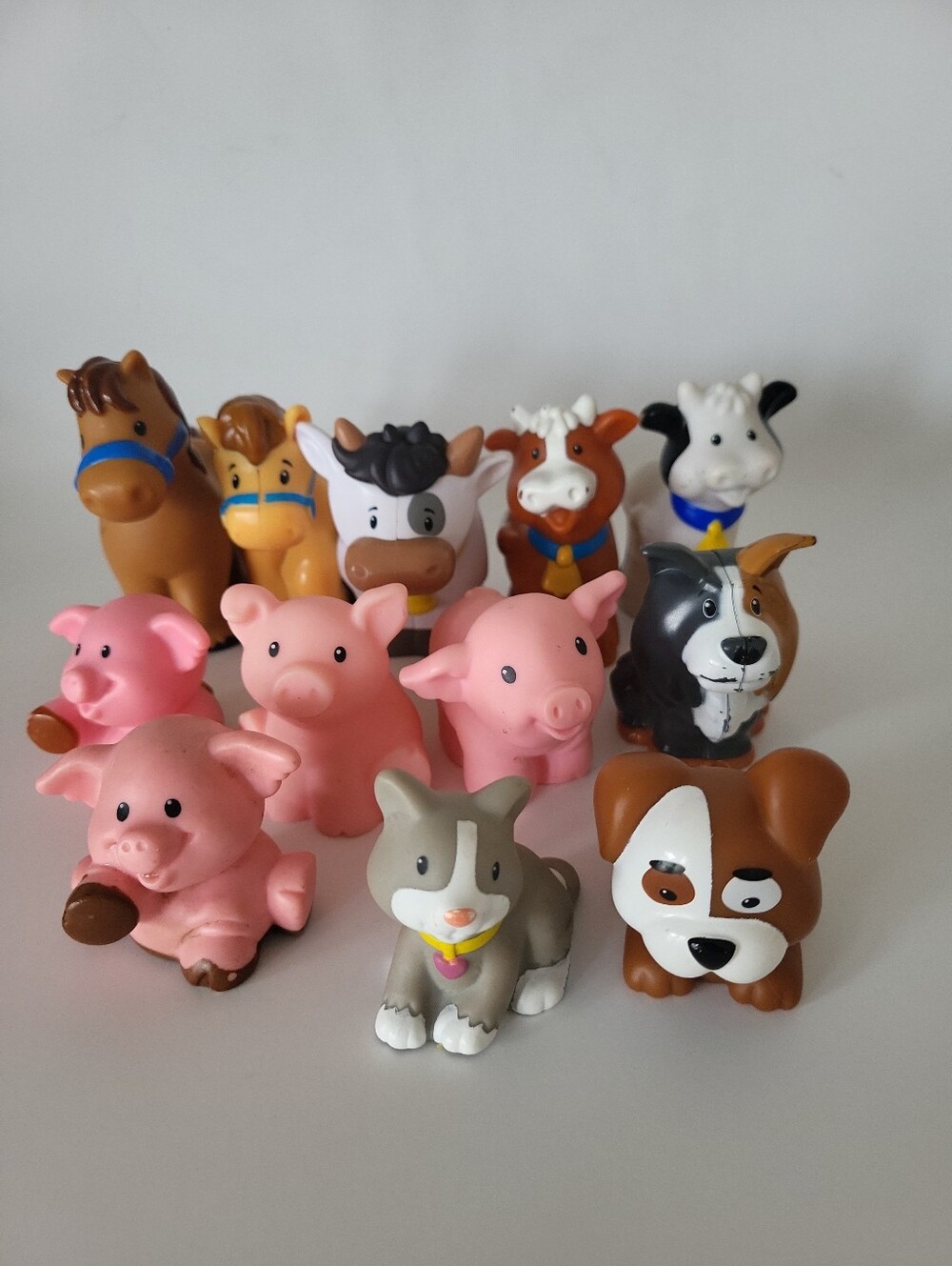 Lot of 12 Fisher Price Little People Farm Animals Barnyard And Pets